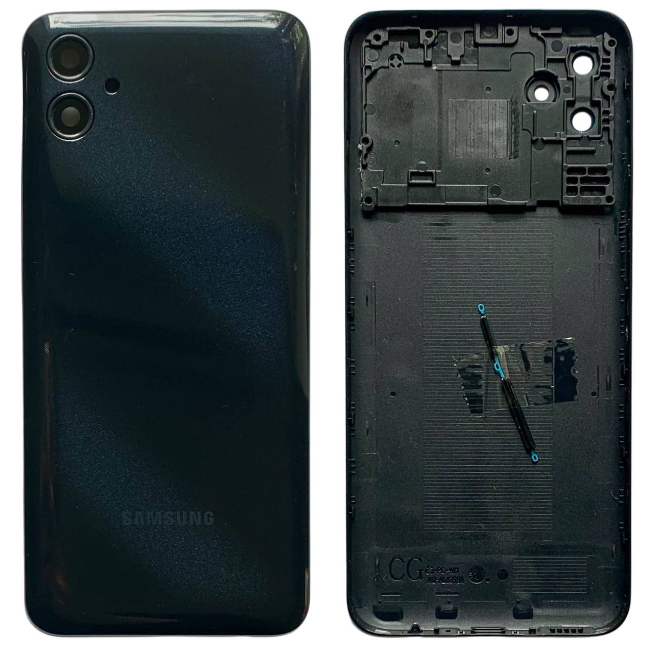 Задня кришка Samsung A042 Galaxy A04e 2022 black (зі склом камери)