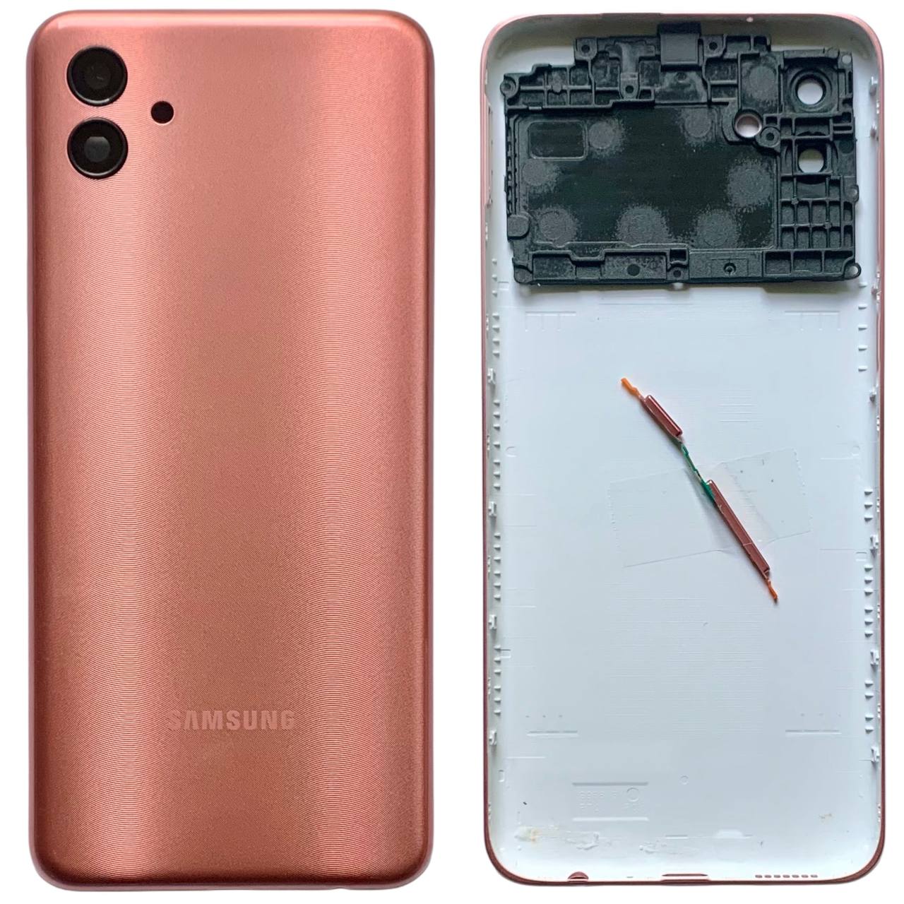 Задня кришка Samsung A045 Galaxy A04 2022 gold (зі склом камери)