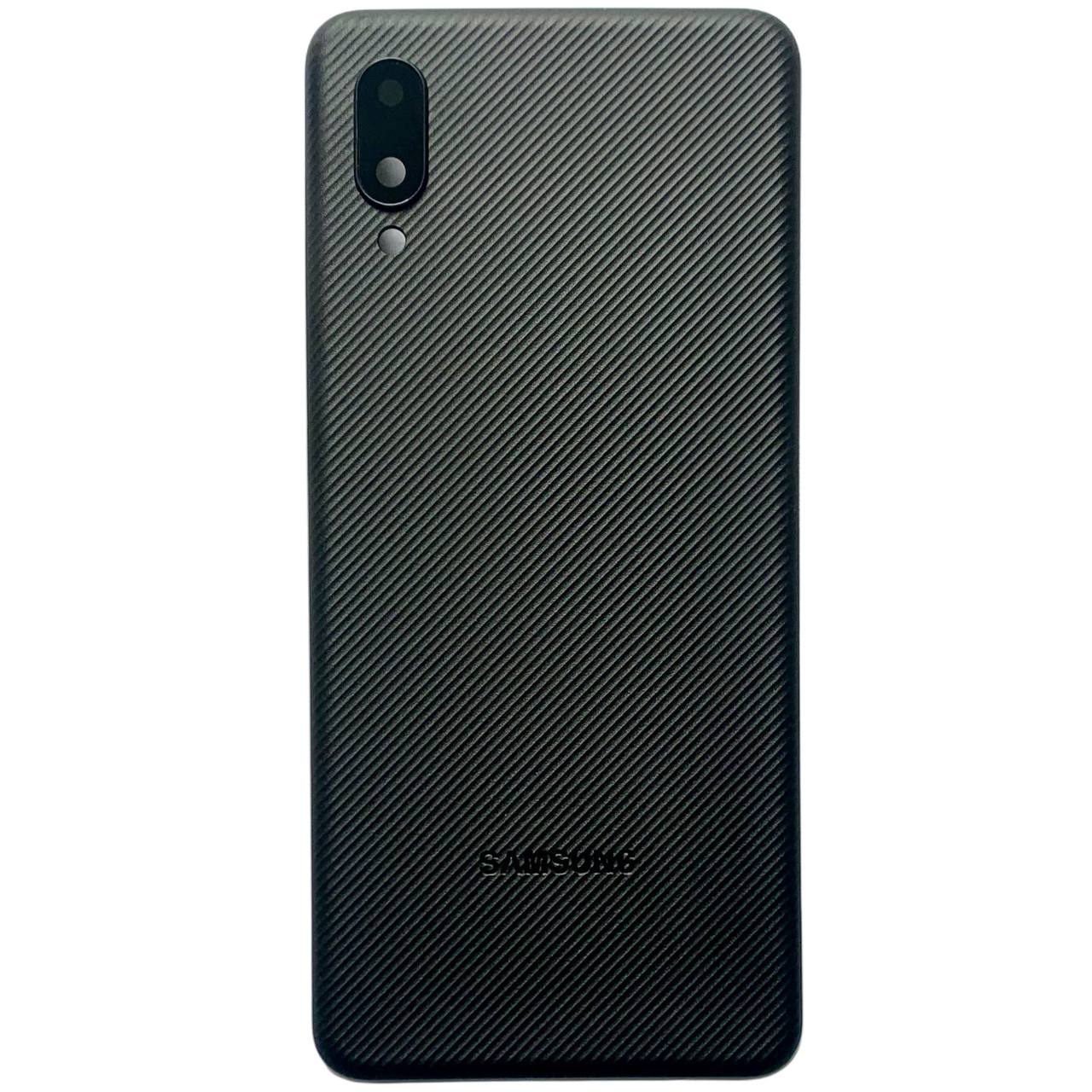 Задня кришка Samsung A022 Galaxy A02 2021 black (зі склом камери)