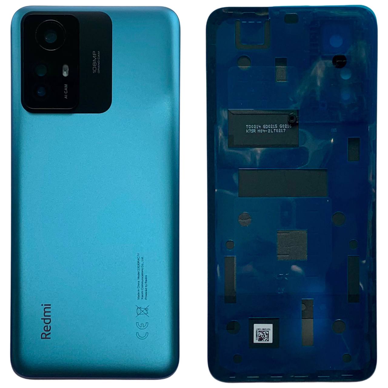 Задняя крышка Xiaomi Redmi Note 12S blue (со стеклом камеры)