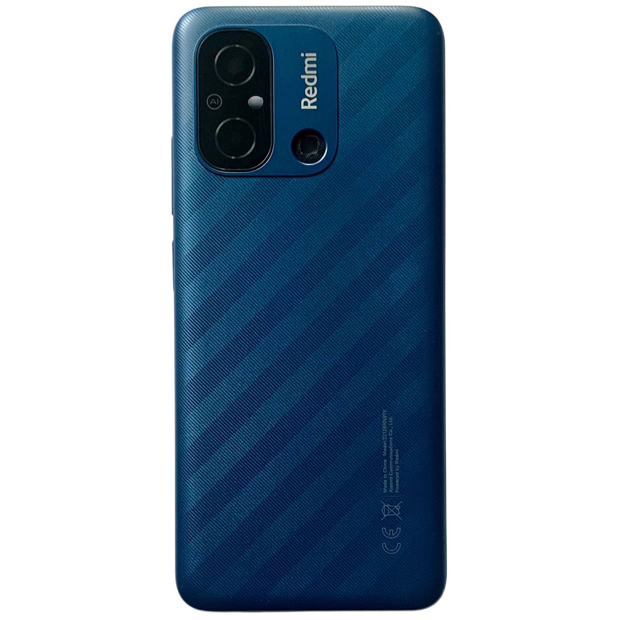 Задняя крышка Xiaomi Redmi 12C blue (со стеклом камеры)