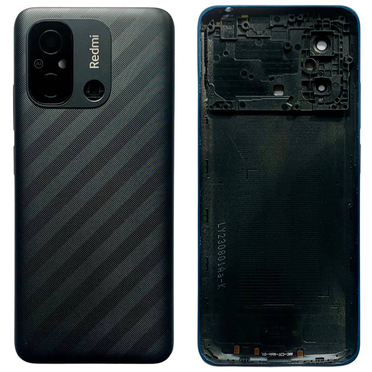 Задняя крышка Xiaomi Redmi 12C black (со стеклом камеры)