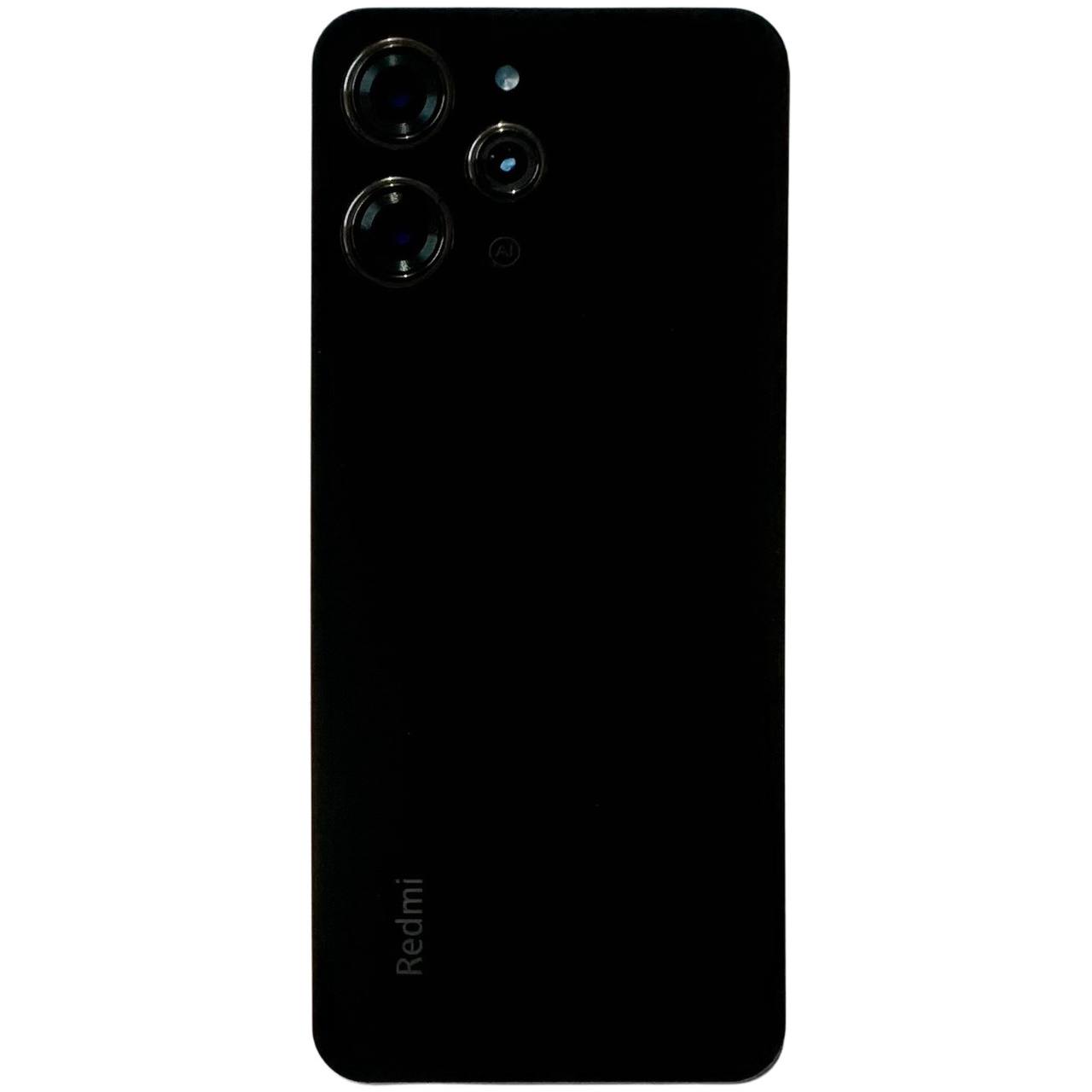 Задняя крышка Xiaomi Redmi 12 black (со стеклом камеры)