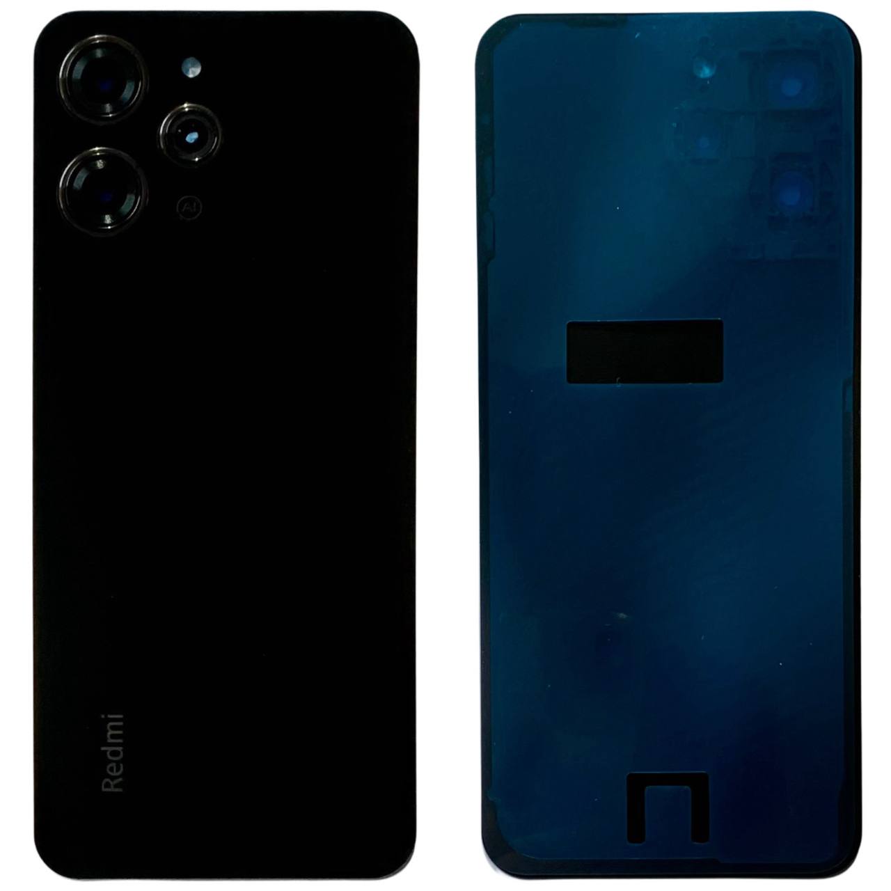 Задняя крышка Xiaomi Redmi 12 black (со стеклом камеры)