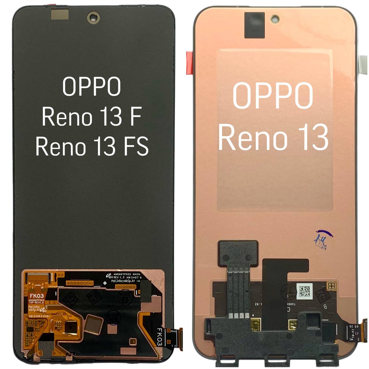 Дисплей OPPO Reno 13F | Reno 13FS black, без рамки, Service Pack Original