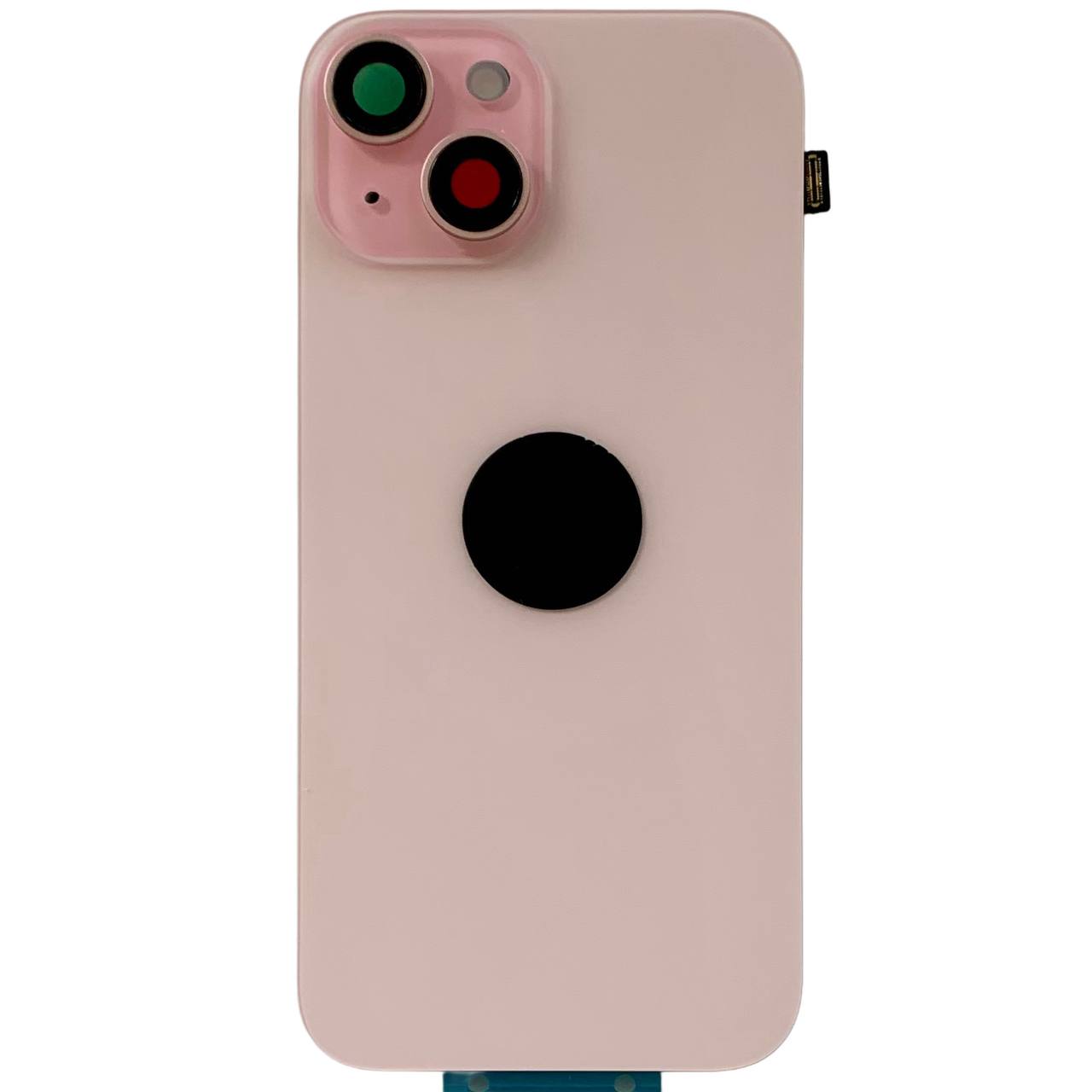 Задняя крышка корпуса iPhone 15 pink, со стеклом камеры, MagSafe, NFC, 1:1 Original