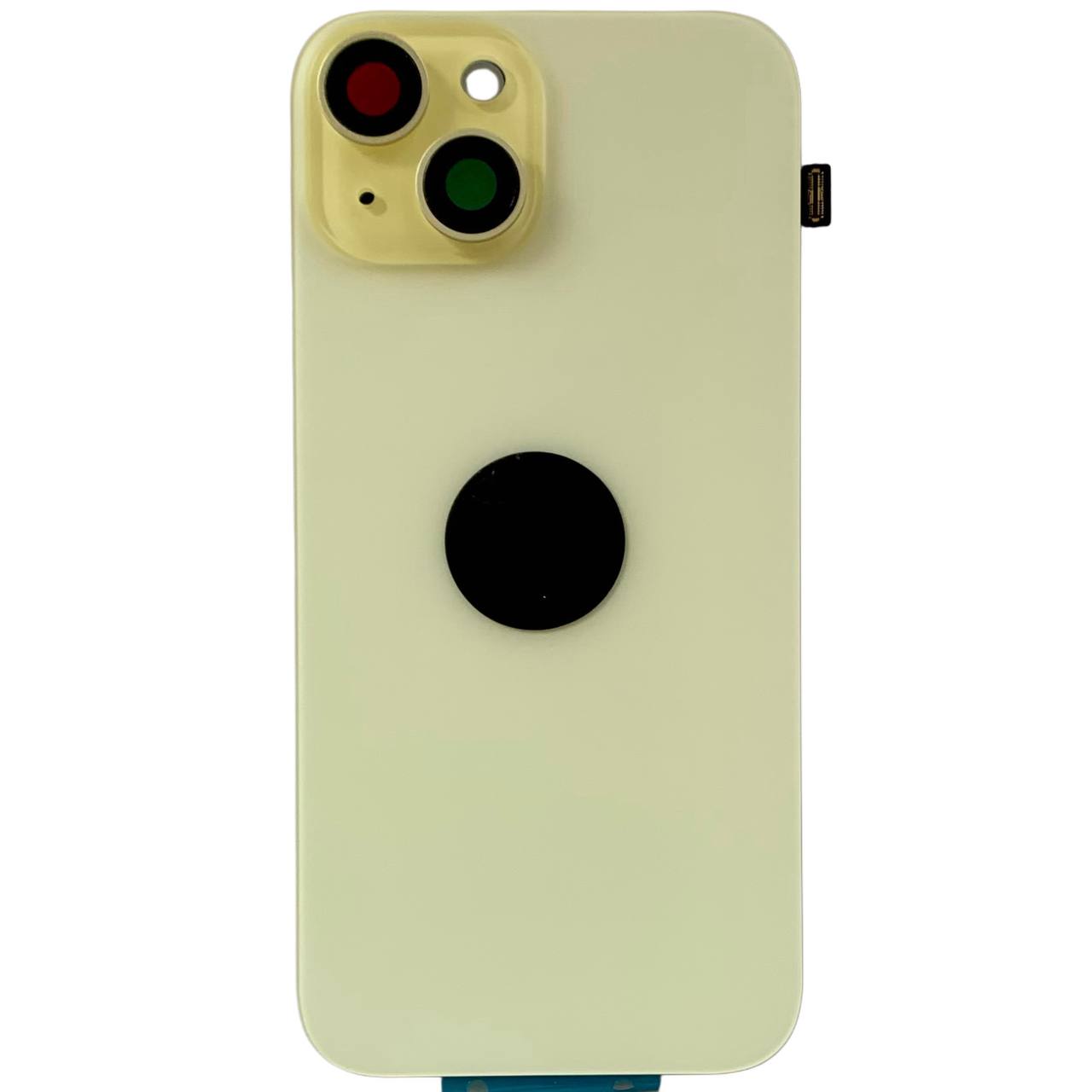 Задняя крышка корпуса iPhone 15 yellow, со стеклом камеры, MagSafe, NFC, 1:1 Original