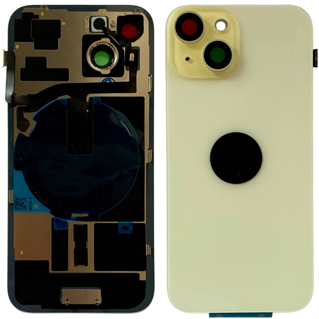 Задняя крышка корпуса iPhone 15 yellow, со стеклом камеры, MagSafe, NFC, 1:1 Original