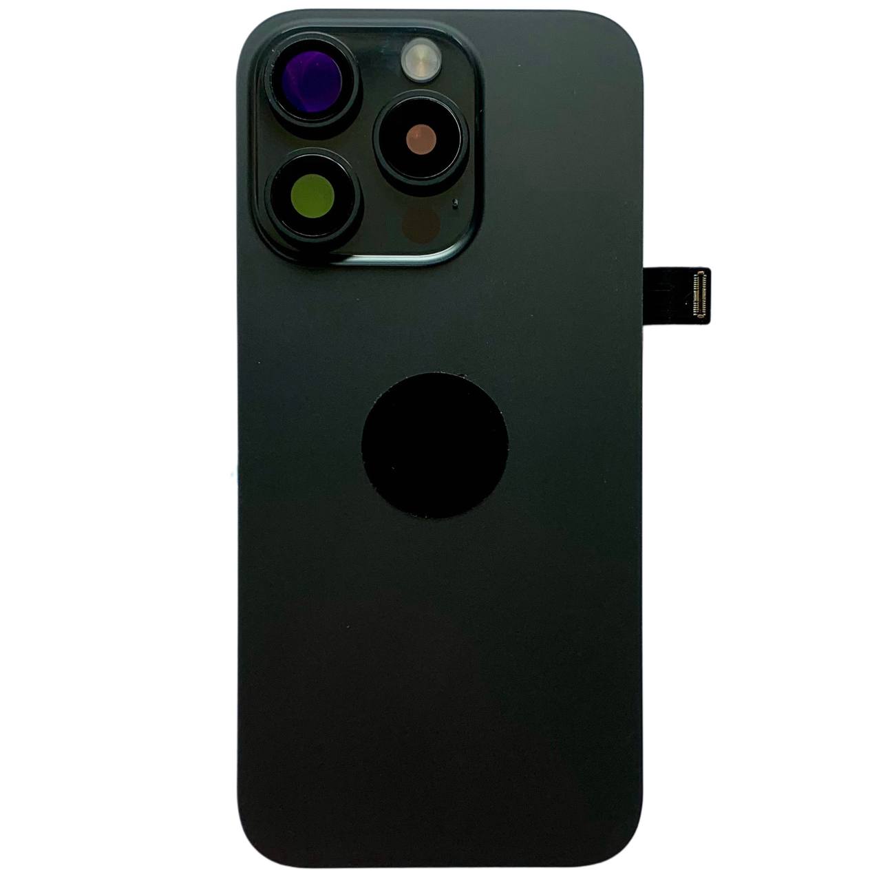 Задня кришка корпуса iPhone 15 Pro black, зі склом камери, MagSafe, NFC, 1:1 Original