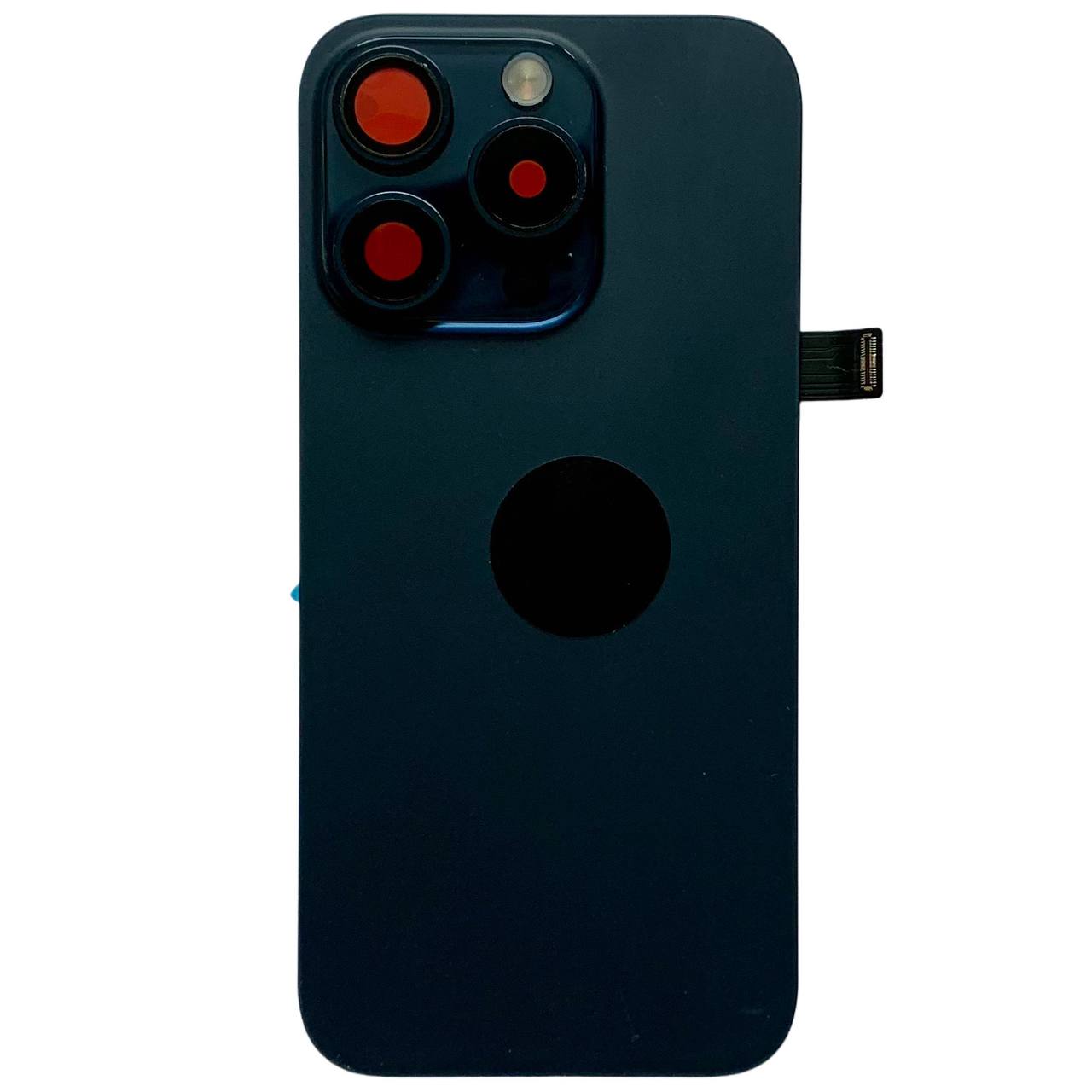Задня кришка корпуса iPhone 15 Pro blue, зі склом камери, MagSafe, NFC, 1:1 Original