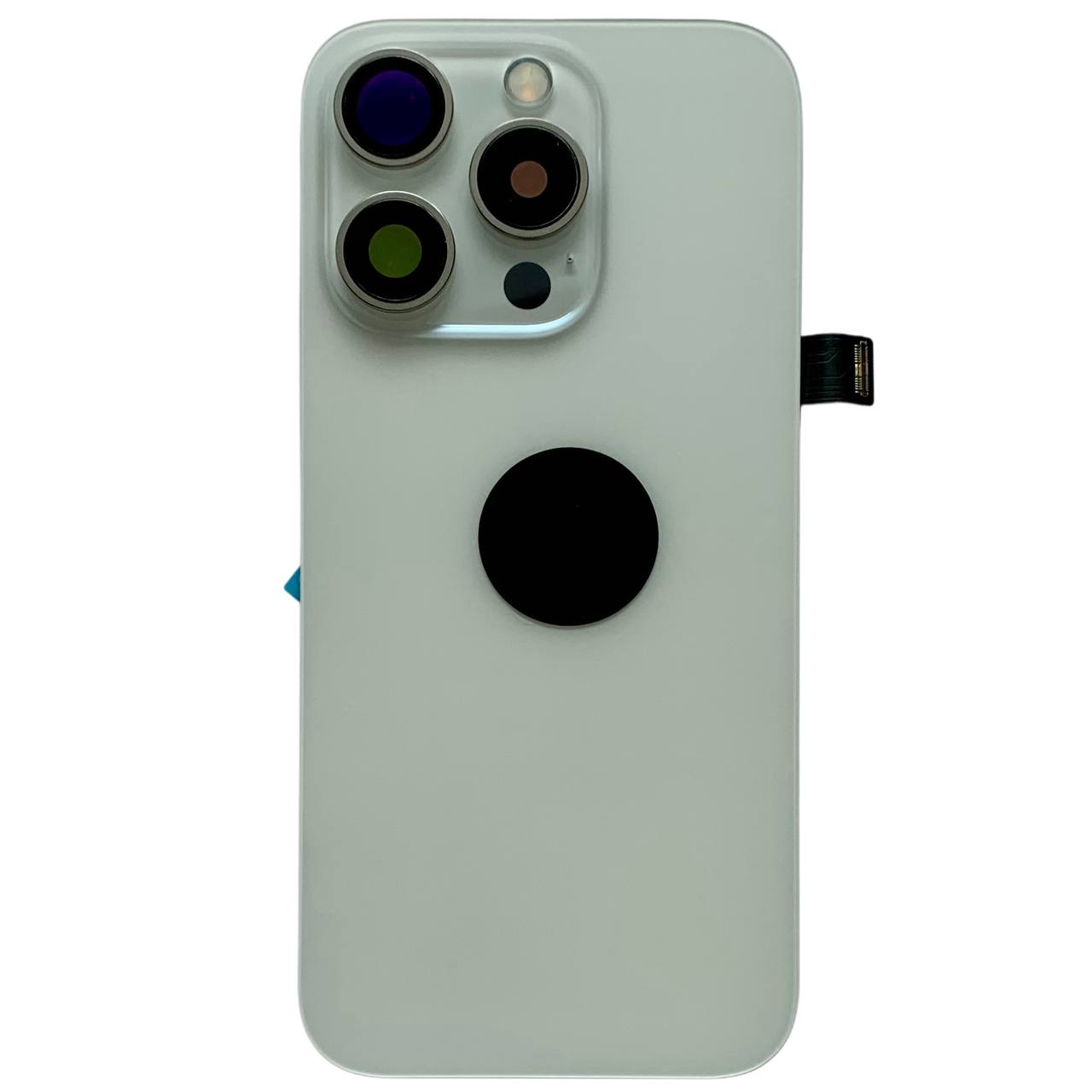 Задня кришка корпуса iPhone 15 Pro white, зі склом камери, MagSafe, NFC, 1:1 Original