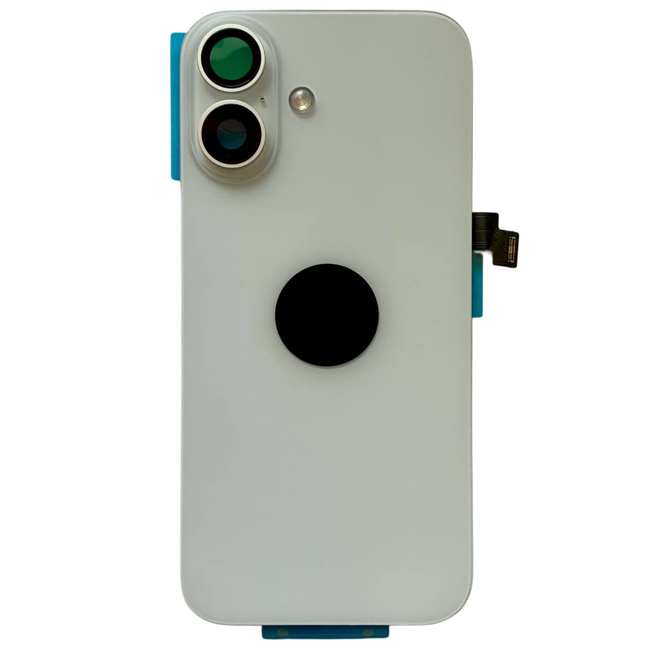 Задня кришка корпуса iPhone 16 white, зі склом камери, MagSafe, NFC, 1:1 Original