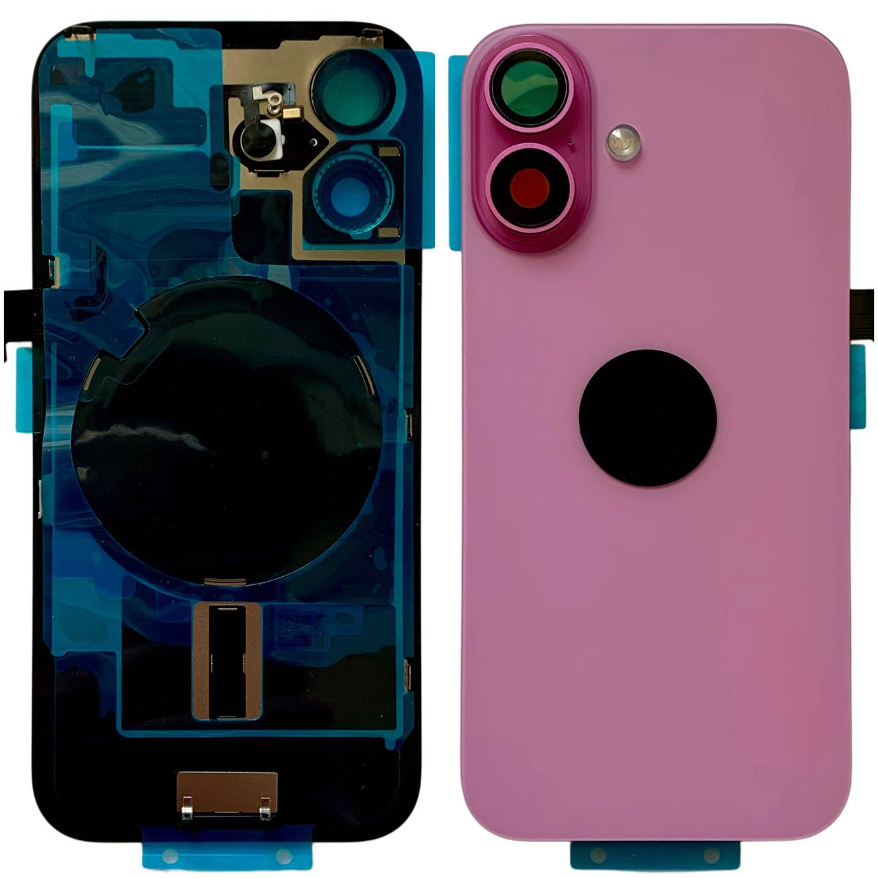 Задня кришка корпуса iPhone 16 pink, зі склом камери, MagSafe, NFC, 1:1 Original