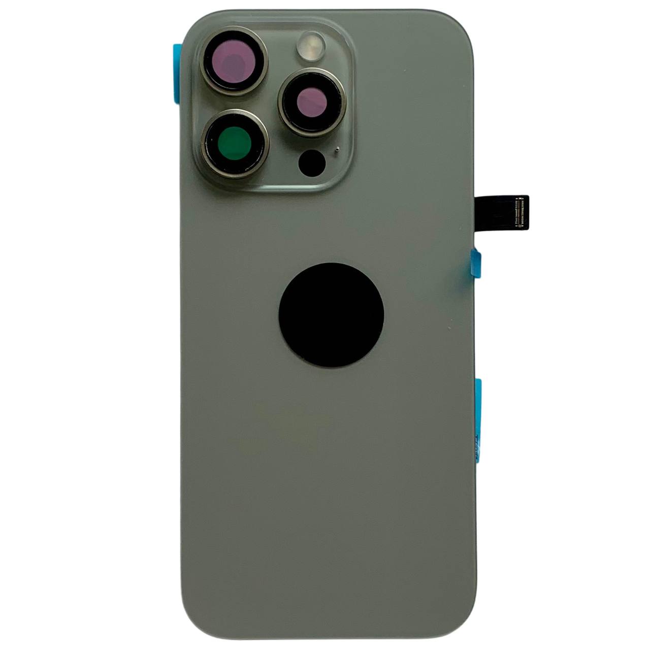 Задняя крышка корпуса iPhone 16 Pro gray, со стеклом камеры, MagSafe, NFC, 1:1 Original