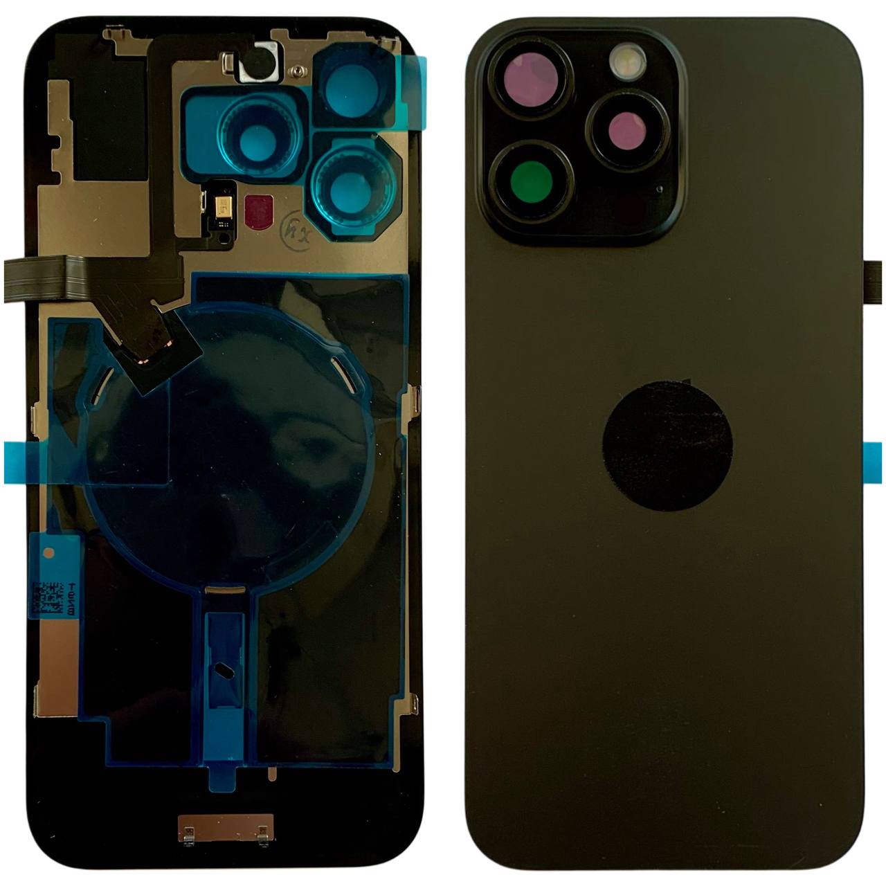 Задня кришка корпуса iPhone 16 Pro Max black, зі склом камери, MagSafe, NFC, 1:1 Original