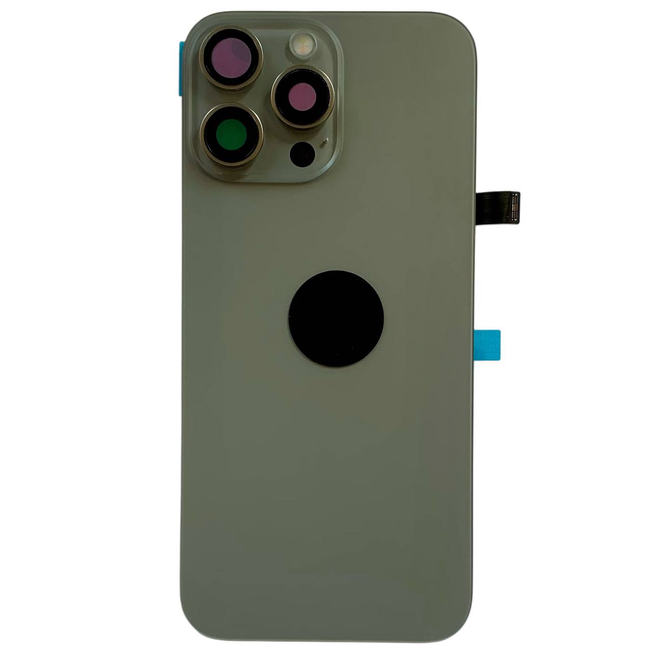 Задня кришка корпуса iPhone 16 Pro Max gray, зі склом камери, MagSafe, NFC, 1:1 Original