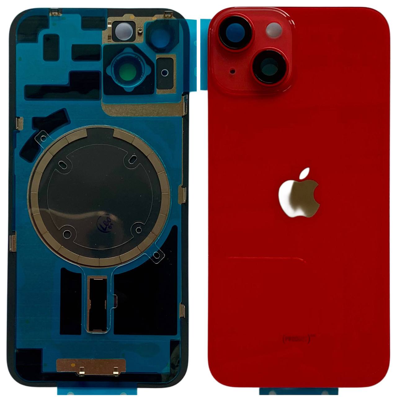 Задняя крышка корпуса iPhone 14 red, со стеклом камеры, MagSafe, 1:1 Original