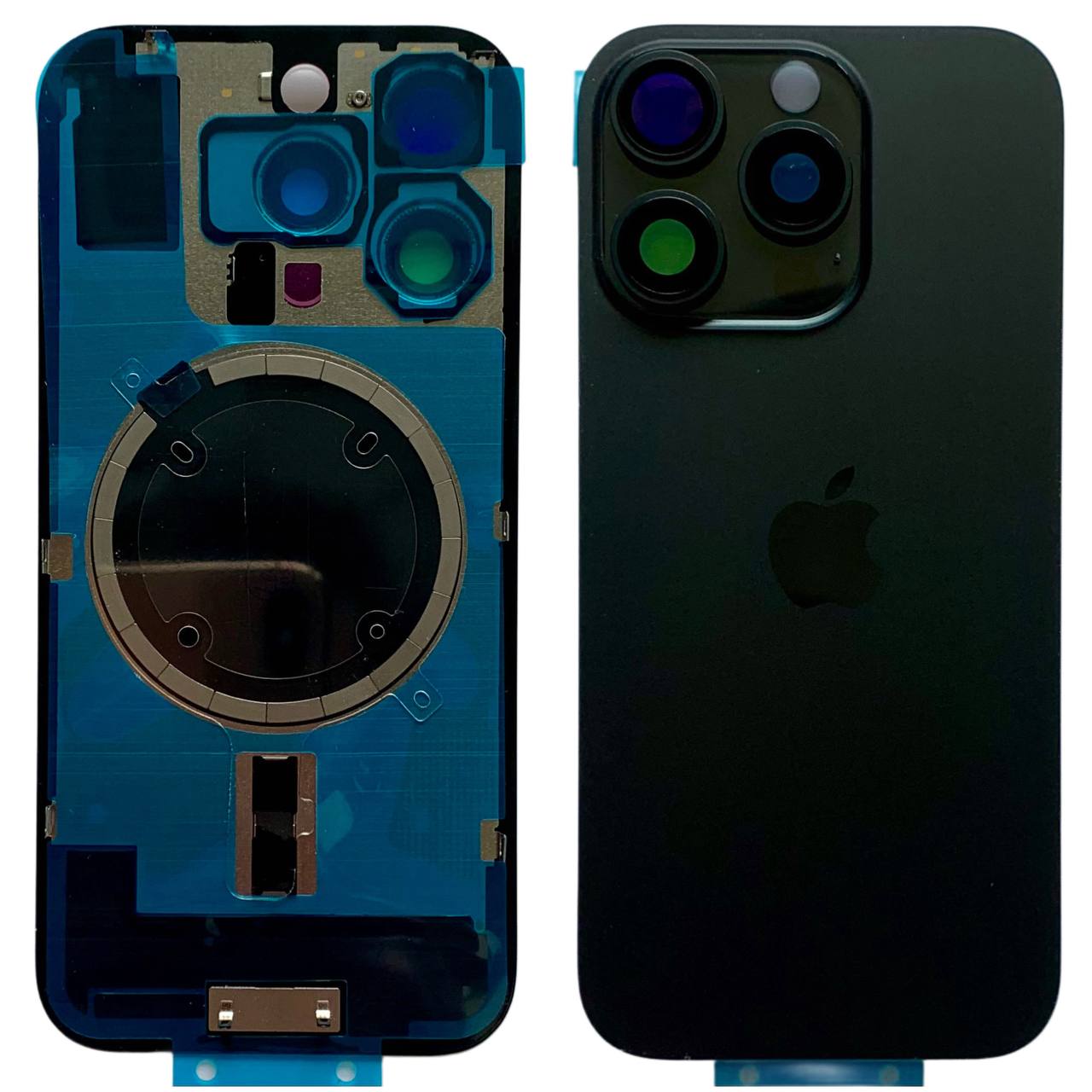 Задня кришка корпуса iPhone 16 Pro black, зі склом камери, MagSafe, 1:1 Original
