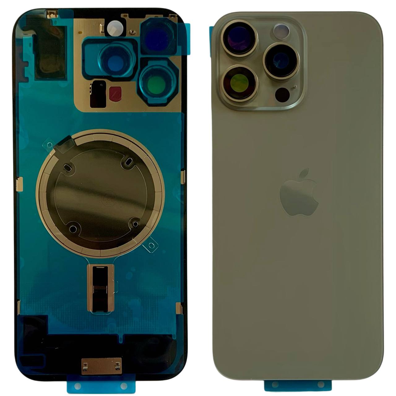 Задняя крышка корпуса iPhone 16 Pro Max gray, со стеклом камеры, MagSafe, 1:1 Original