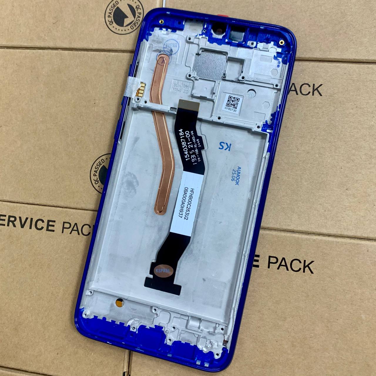 Дисплей Xiaomi Redmi Note 8 Pro blue, з рамкою, Original (PRC)