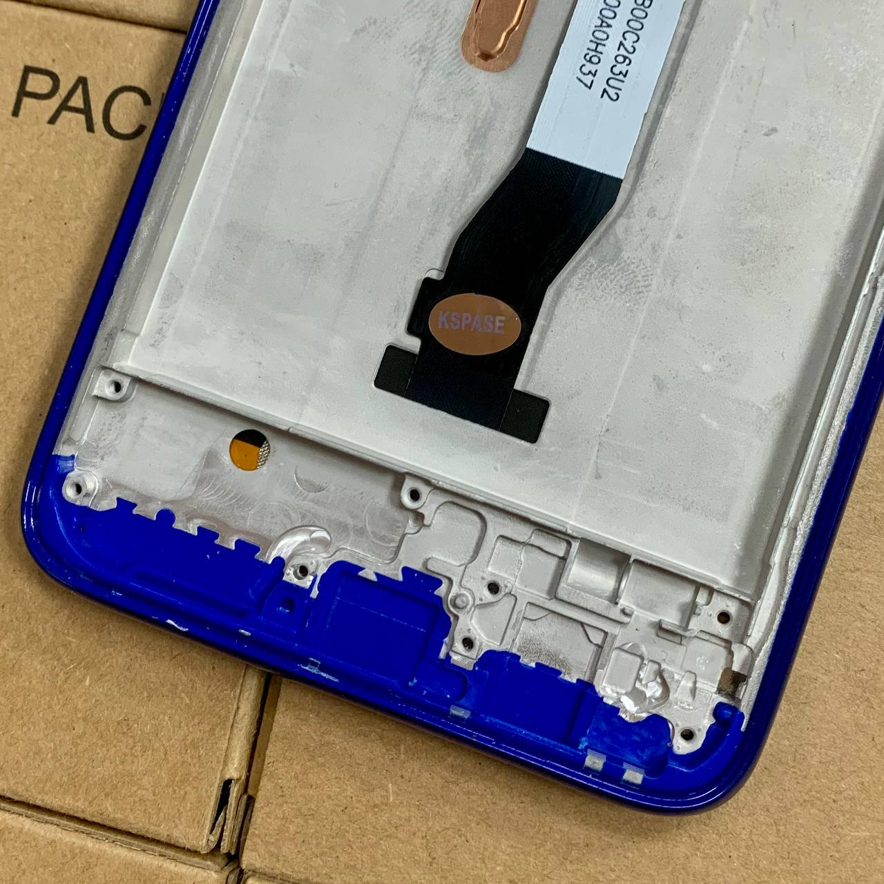 Дисплей Xiaomi Redmi Note 8 Pro blue, з рамкою, Original (PRC)