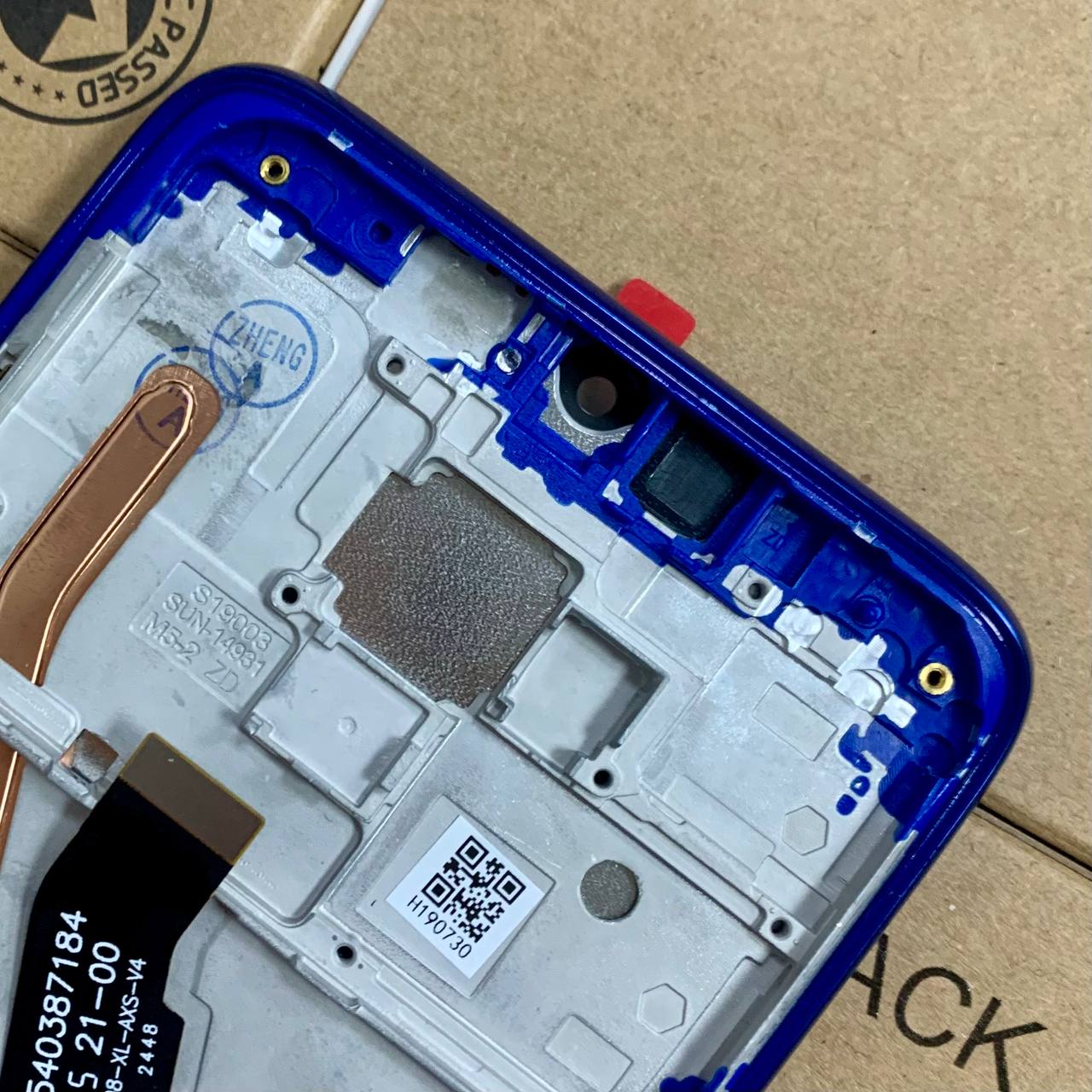 Дисплей Xiaomi Redmi Note 8 Pro blue, з рамкою, Original (PRC)
