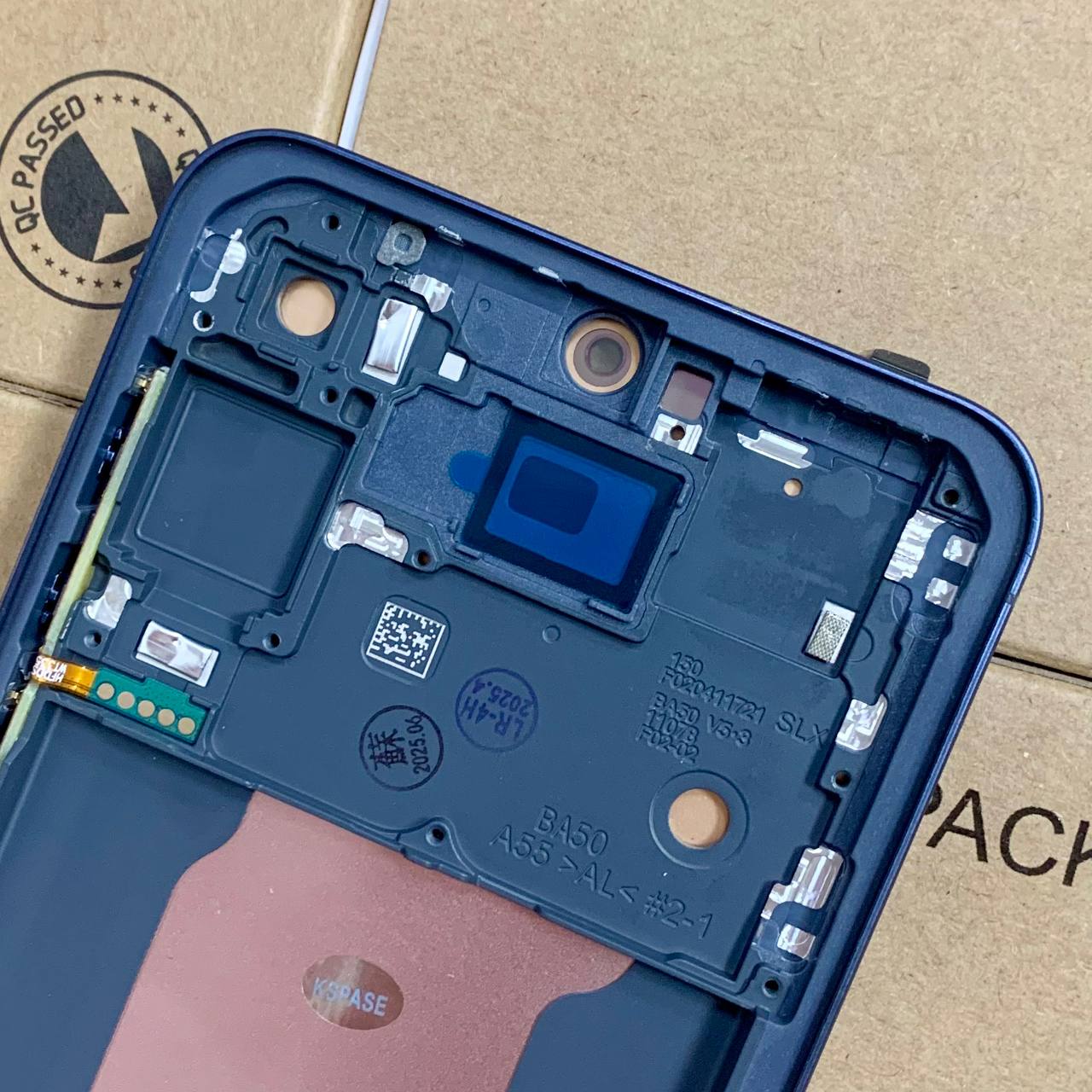 Дисплей Samsung A556 Galaxy A55 5G 2024 black, з рамкою, OLED (не буде працювати на One UI 8.5)
