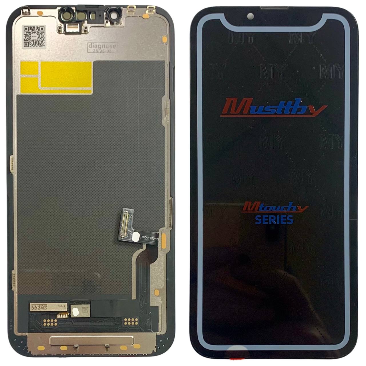 Дисплей iPhone 13 black, з рамкою, Musttby OLED | Прив'язується в 18/26 iOS