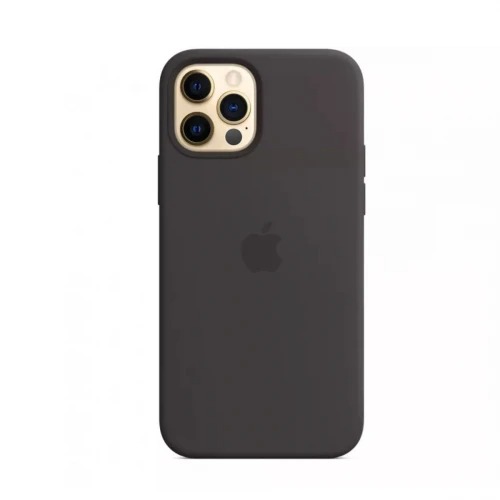 Чохол Silicone Case 1:1 for iPhone 12 | iPhone 12 Pro with MagSafe animation, black
