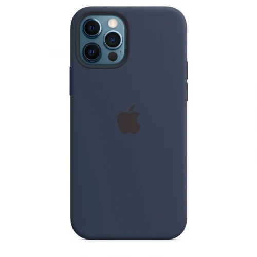 Чохол Silicone Case 1:1 for iPhone 12 | iPhone 12 Pro with MagSafe animation, deep navy