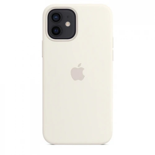 Чохол Silicone Case 1:1 for iPhone 12 | iPhone 12 Pro with MagSafe animation, white
