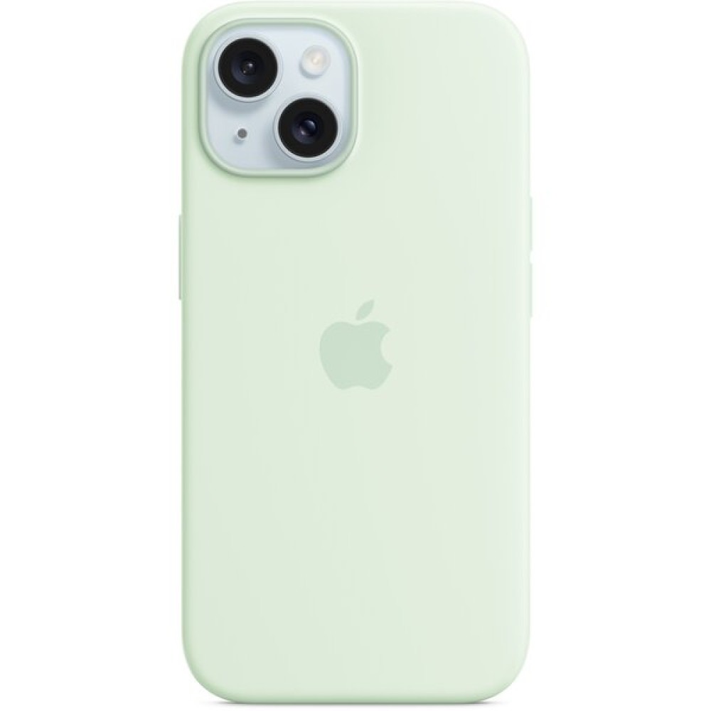Чохол Silicone Case 1:1 for iPhone 15 Pro Max with MagSafe animation, soft mint