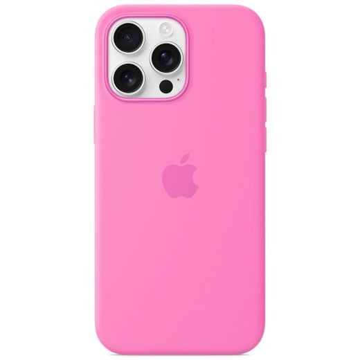 Чохол Silicone Case 1:1 for iPhone 16 Pro Max with MagSafe animation, peony (з кнопкою камери)