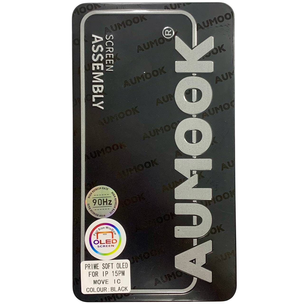 Дисплей iPhone 15 Pro Max black, з рамкою, AUMOOK Prime SOFT OLED 120Hz (move IC)