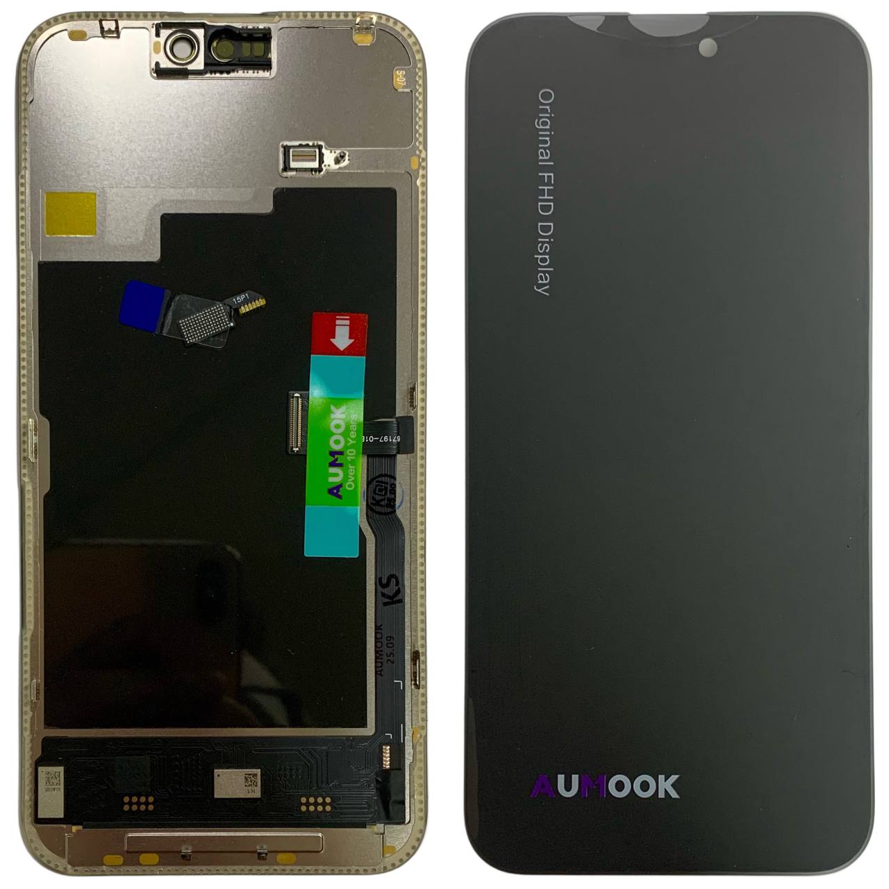 Дисплей iPhone 15 Pro Max black, з рамкою, AUMOOK Prime SOFT OLED 120Hz (move IC)