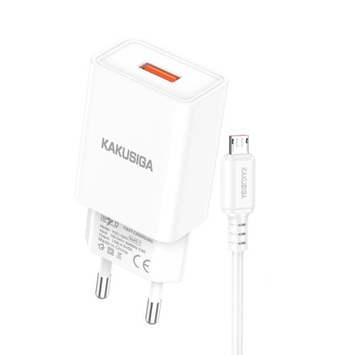 СЗУ 1Port Kakusiga KSC-1644 USB 5A USB to Micro white