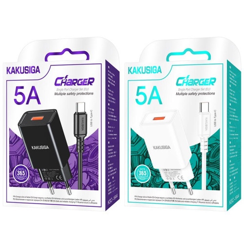 МЗП 1Port Kakusiga KSC-1644 USB 5A USB to Type-C black