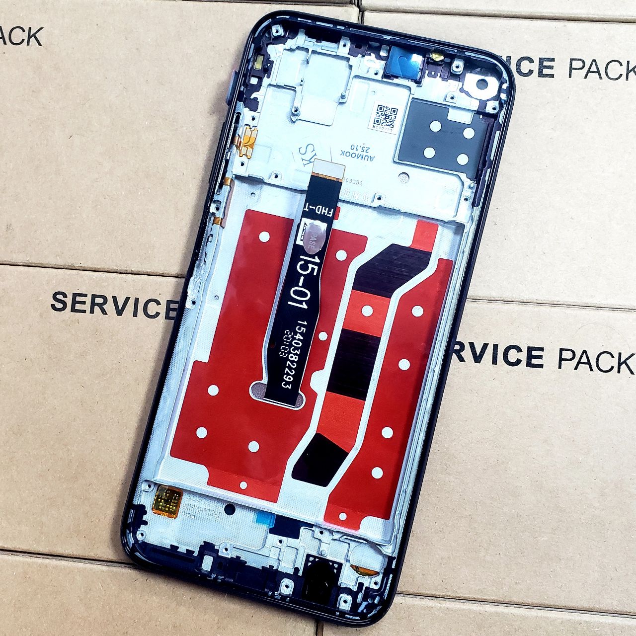 Дисплей Huawei P40 Lite | Nova 7i | Nova 6 SE black, з рамкою, Original (PRC)