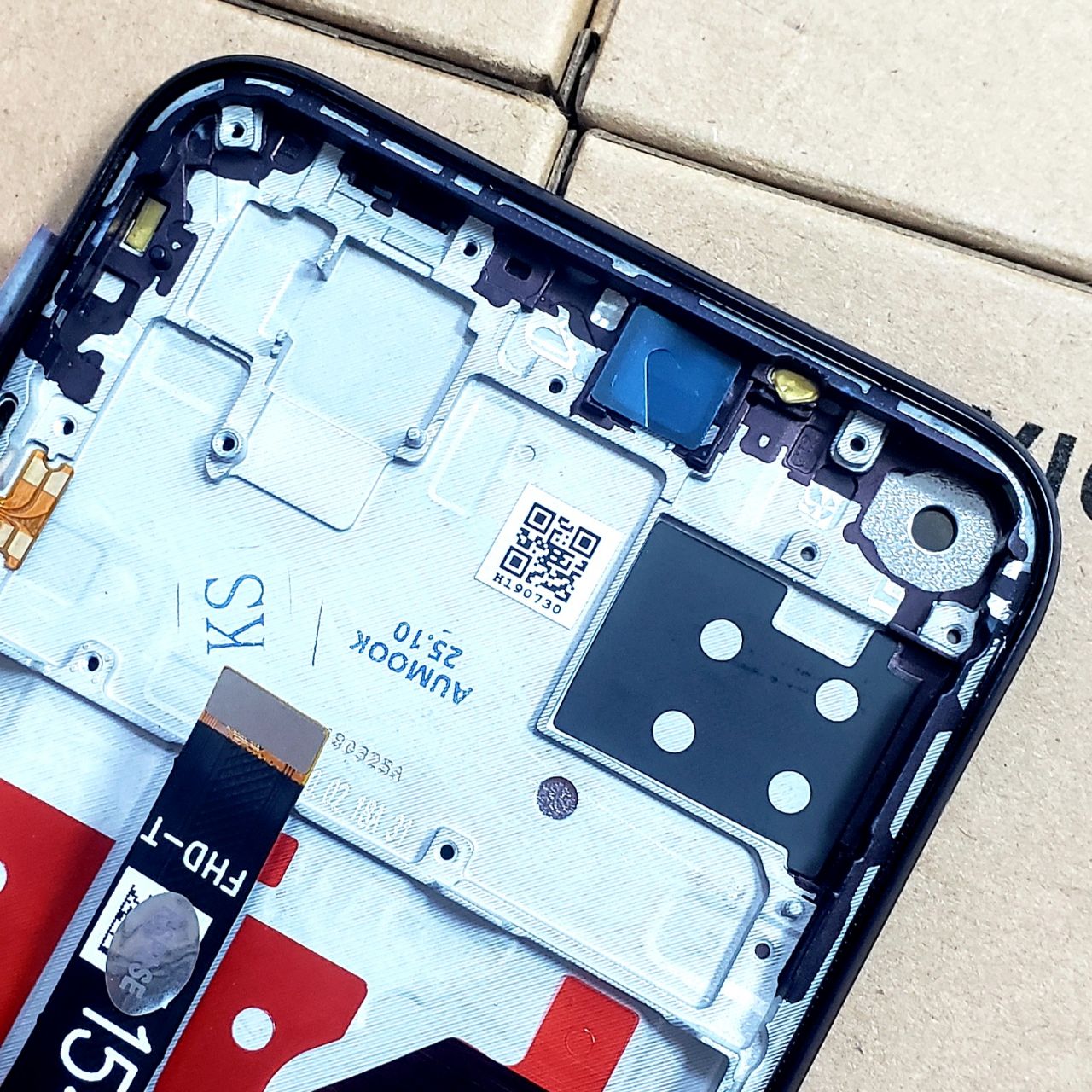 Дисплей Huawei P40 Lite | Nova 7i | Nova 6 SE black, з рамкою, Original (PRC)