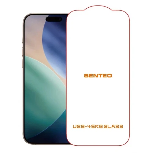 Захисне скло SENTEO 9H Protocol_2 drop test 45 kg iPhone 15 Pro Max black (в упаковці)