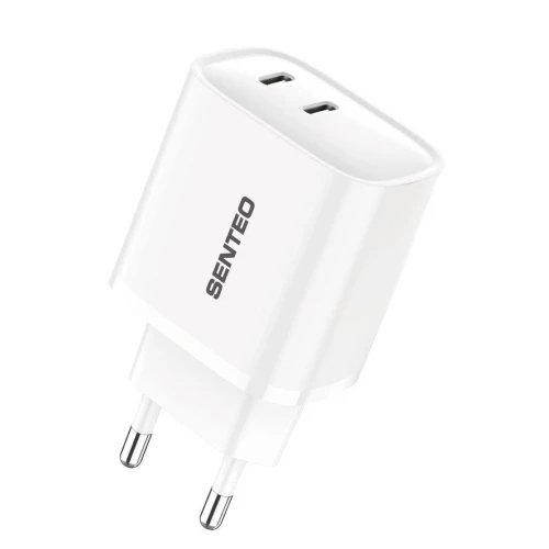 МЗП 2Port SENTEO T-07 version2 2USB-C PD/QC3.0 40W (CE Сертификат) (white)