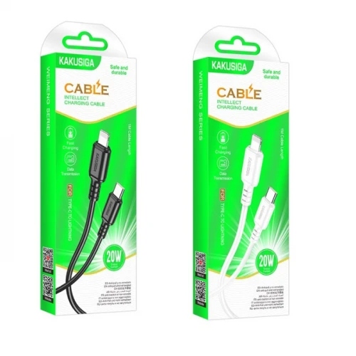 Кабель Kakusiga KSC-982 20W Type-C to Lightning 1m Black