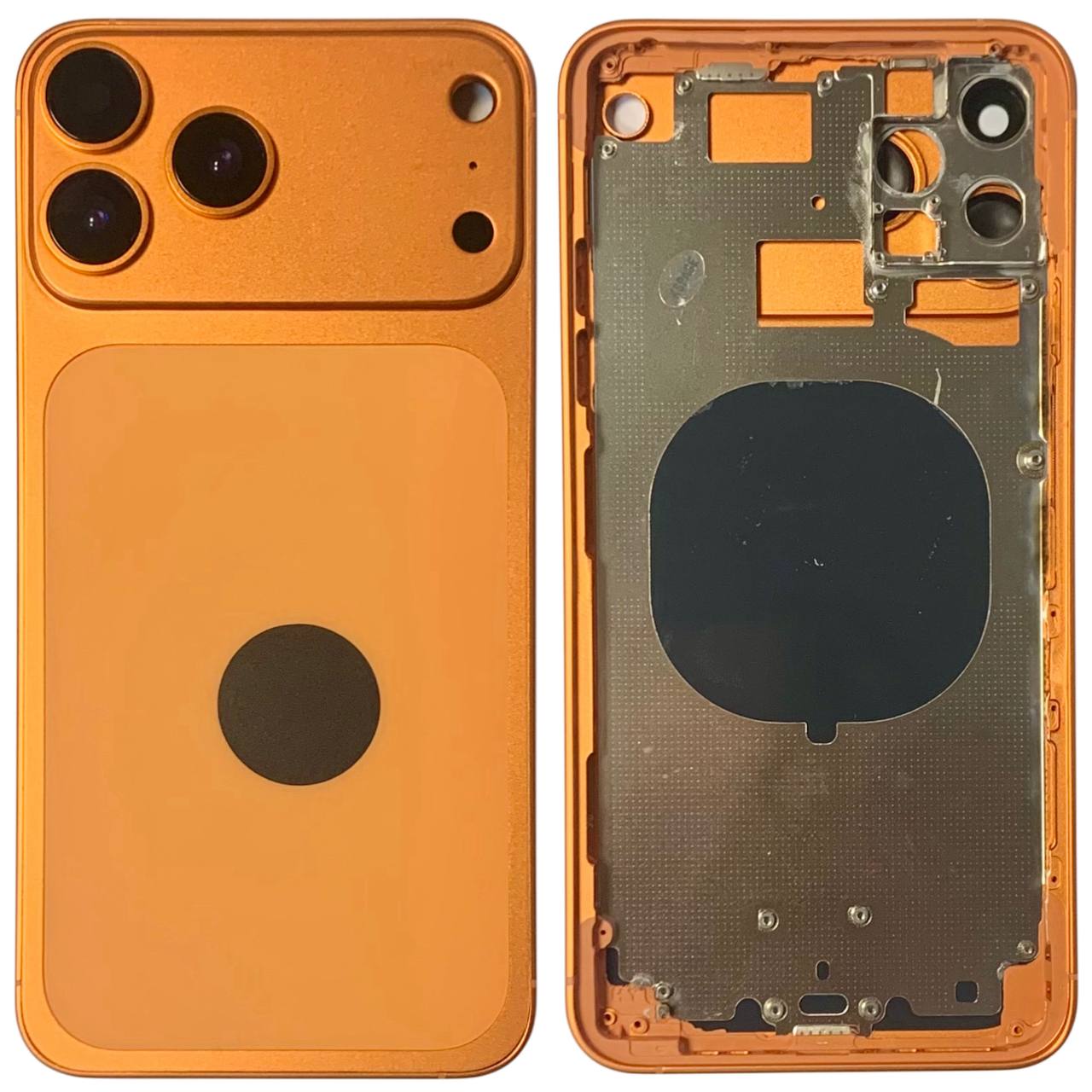 Корпус iPhone 11 Pro Max в форме iPhone 17 Pro Max orange, High Quiality