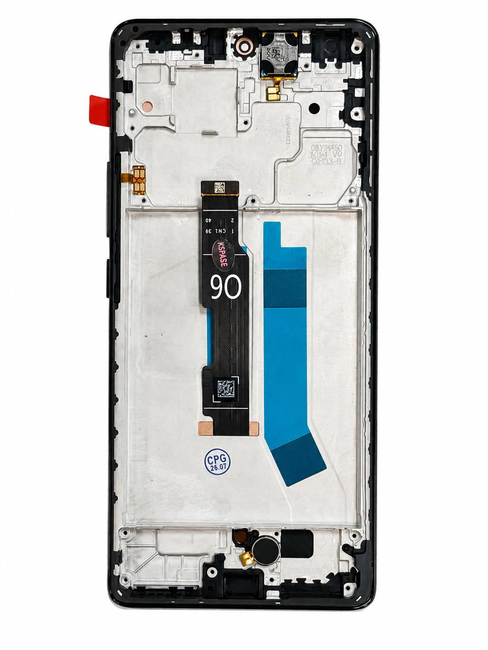 Дисплей Xiaomi Redmi Note 14 Pro 4G (24116RACCG) black, з рамкою, спікером, вібро, Original (OEM)