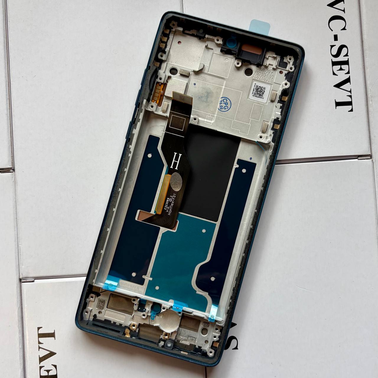 Дисплей Motorola Moto Edge 50 Fusion blue, с рамкой, Original Self Welded