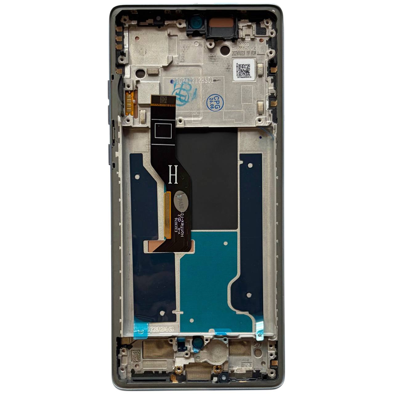 Дисплей Motorola Moto Edge 50 Fusion light blue, с рамкой, Original Self Welded